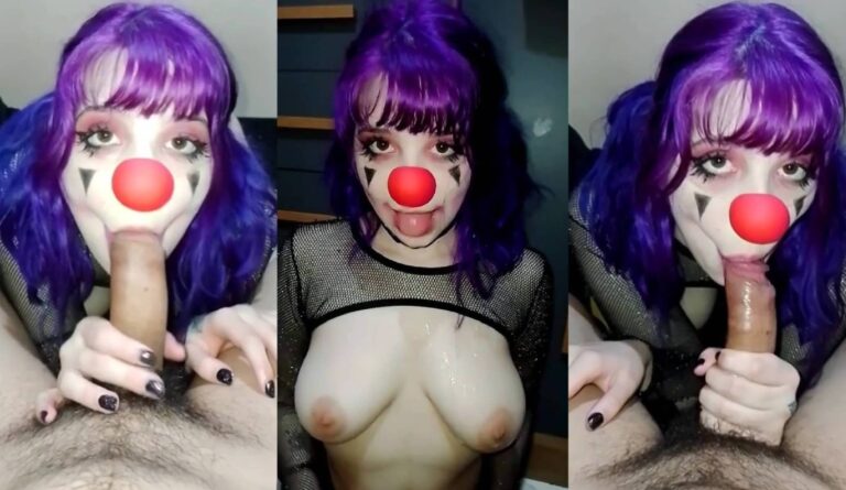 HunieBunnyPop sorbe una polla como un payaso
