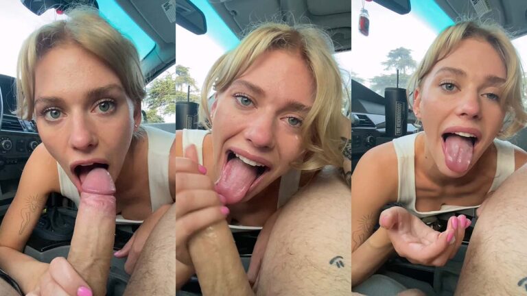 Wildhalli hace una mamada en el coche