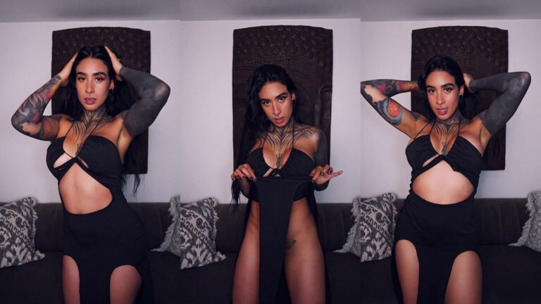 Aliz_01 seduce con un vestido negro