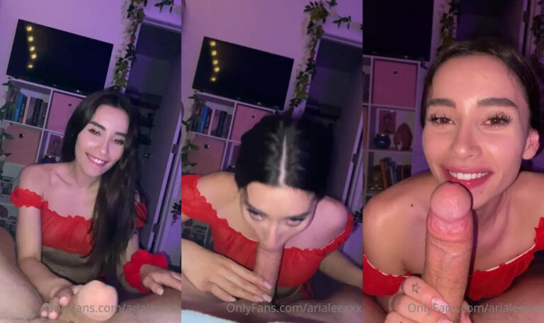Arialeexxx hace contacto visual durante una mamada