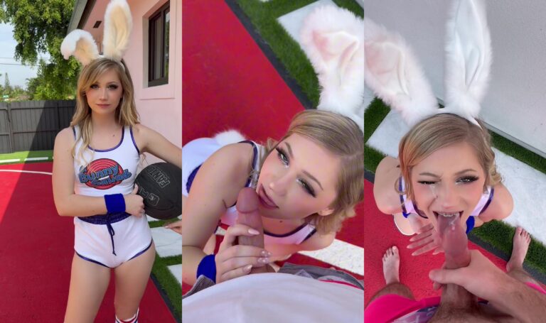 Babe Bella Lynn da culo con un traje de conejita