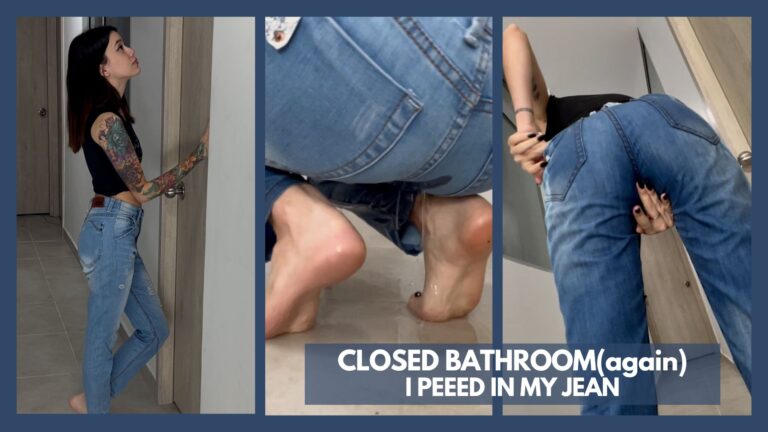 Baño cerrado así que oriné en mis jeans