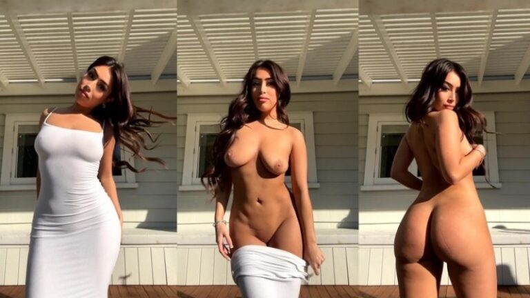 BxbyVioletx se quita el vestido blanco