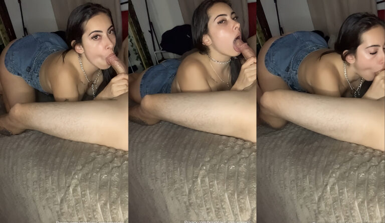 Carol Vargas le da una mamada a su novio