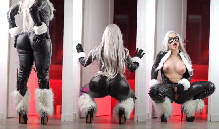 Demon Mika Makes Her Pussy Wet As Black Cat