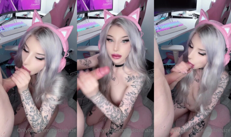 E-Girl Pastel Haze Sucks Her Boyfriend’s Cock