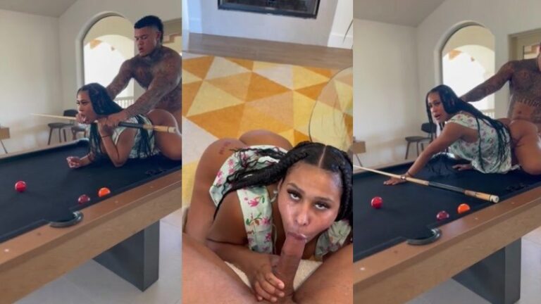 Jaaden Kyrelle toma una polla en la mesa de billar