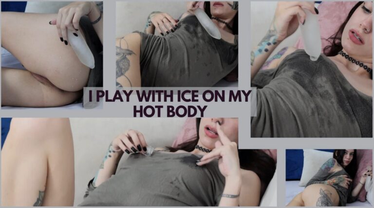 Juego con hielo en mi cuerpo caliente