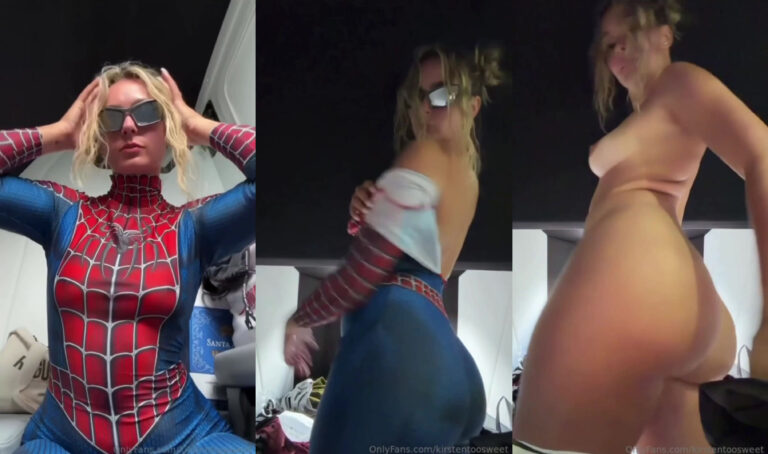 La chica araña KirstentooSweet se desnuda