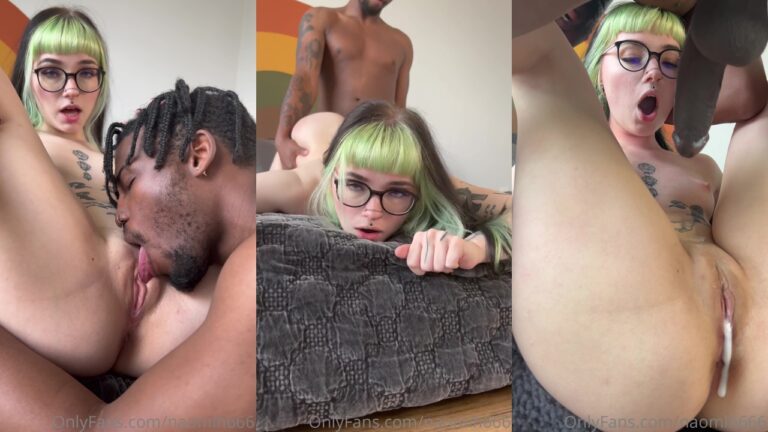 Naomihh666 es lamida y creampied por una BBC