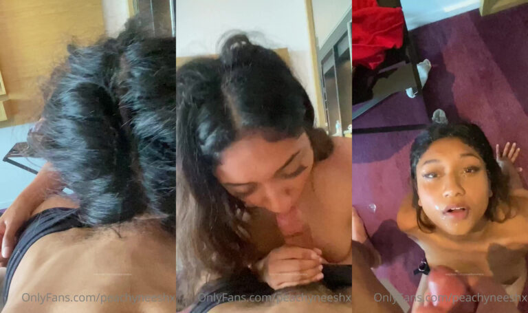 PeachyNeeshx empapa su cara con un facial enorme