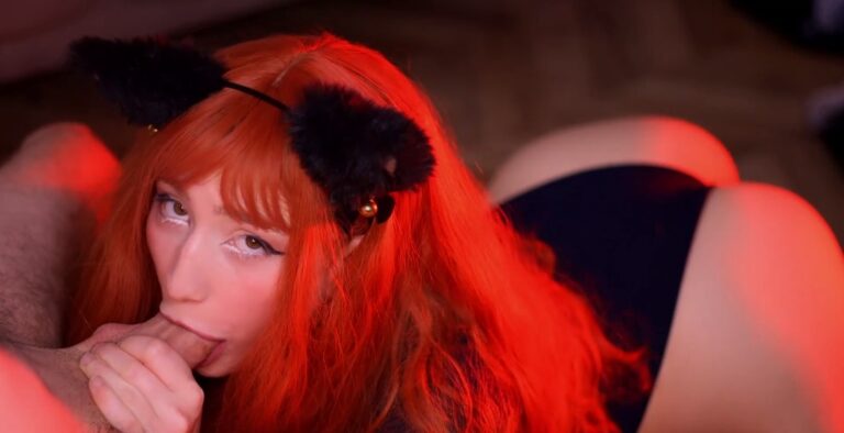 Catgirl Pufffypink recibe CIM después de una mamada