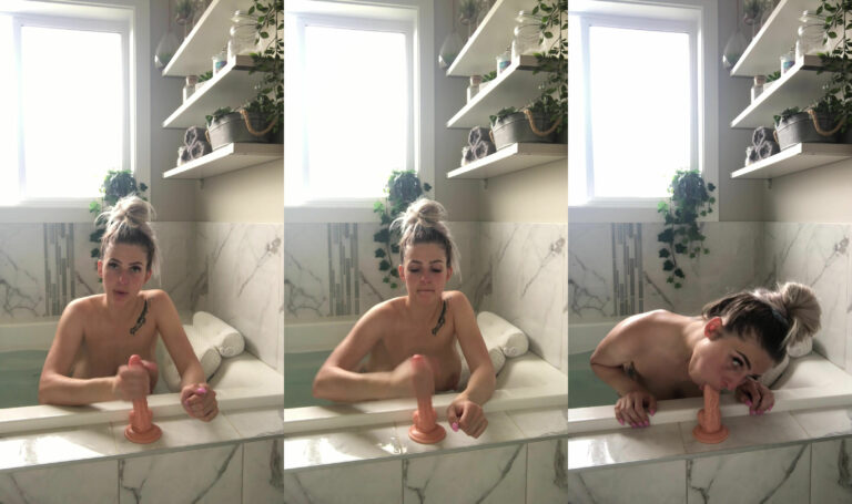 Roxy Stylez juega con un consolador en la bañera