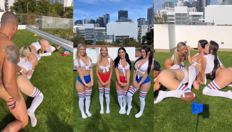 ScarlettKissesXO, Desireedesirexoxo, Mariellamaexo juegan al fútbol