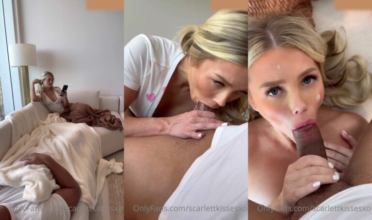 ScarlettKissesXO despierta a su novio con una mamada