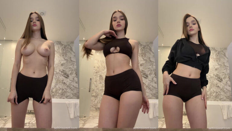 Seltin Sweet se burla mientras se cambia de ropa
