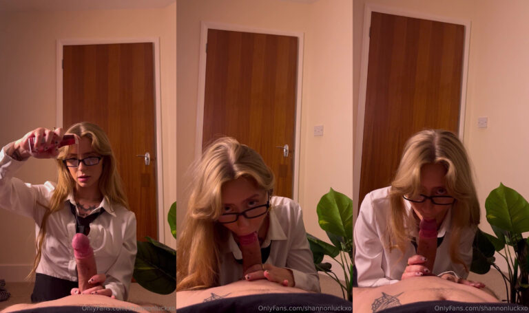 ShannonLuckXO lubricantes luego chupa la polla de su hombre