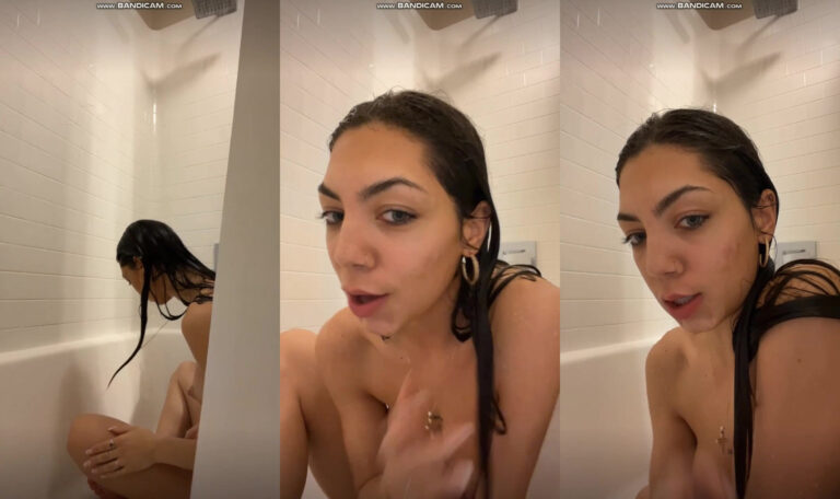 SofiaNextDoor Flaunts Her Pussy In The Shower