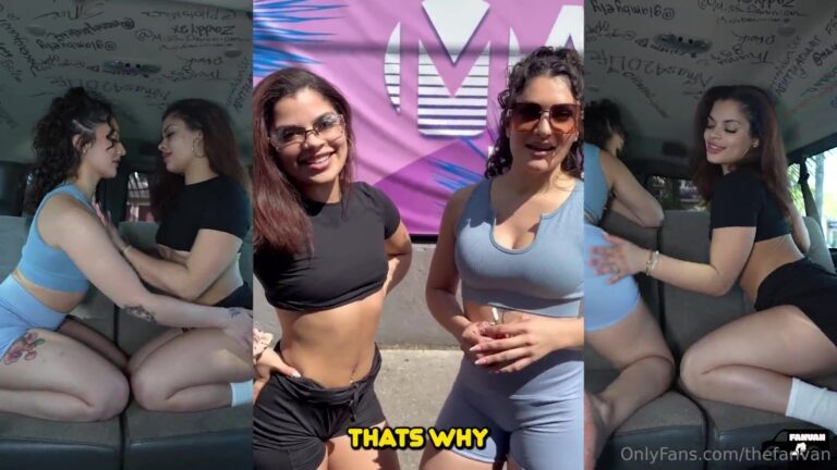 SweetSophiaFit And Princesa Amor’s Lesbian Fun In The Fan Bus