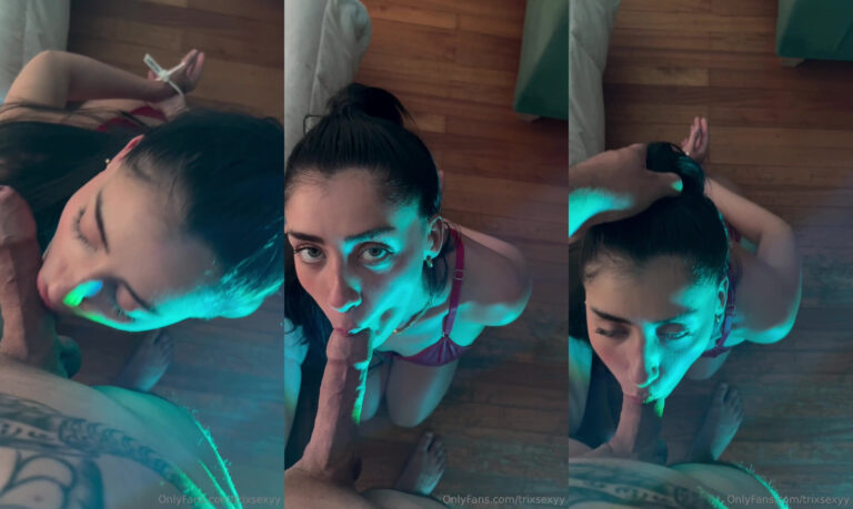 TrixSexyy obtiene su boca follada mientras está atada