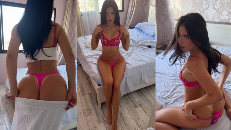 Vanessa.rhd se burla de su sexy lencería rosa
