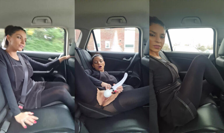 XXZaraMaeXX vibra en la parte trasera de un coche en movimiento