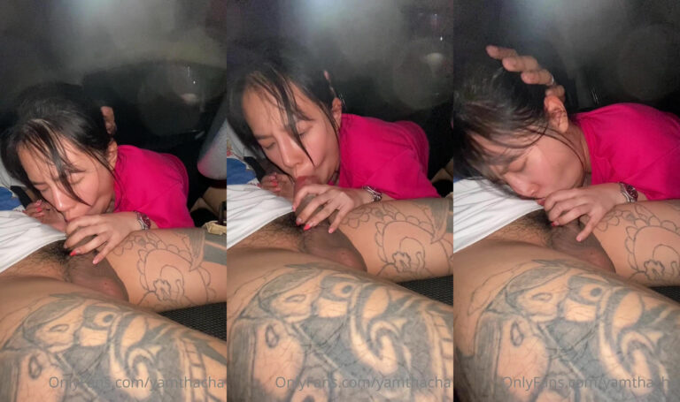 Yamthacha le hace una mamada a su amigo en el coche divertido