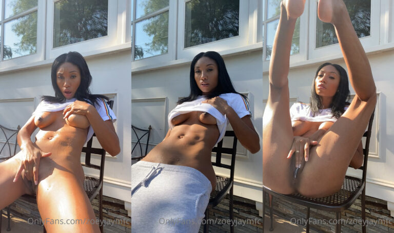 Zoeyjaymfc se toca los dedos al aire libre