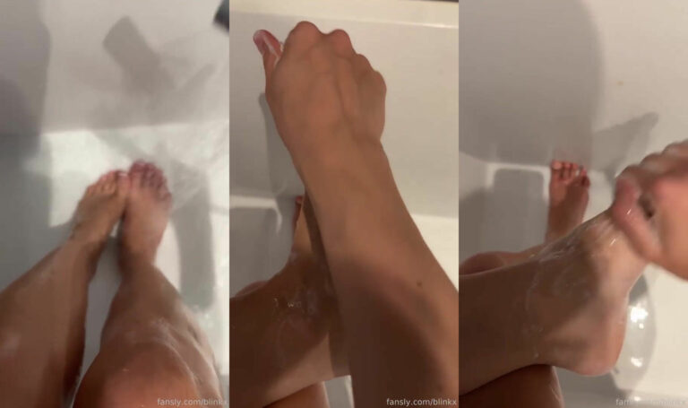 Blinkx Realiza Masturbación Manual Y Masturbación Con Los Pies En Un Dildo