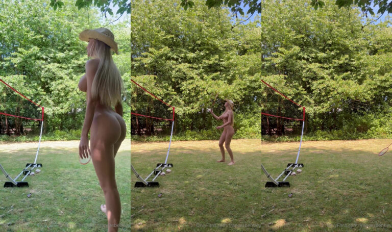 Frances Bentley Plays Badminton While Naked