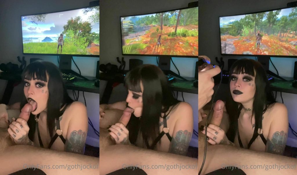 Gothjock Mantiene El Pene Caliente Mientras Él Juega