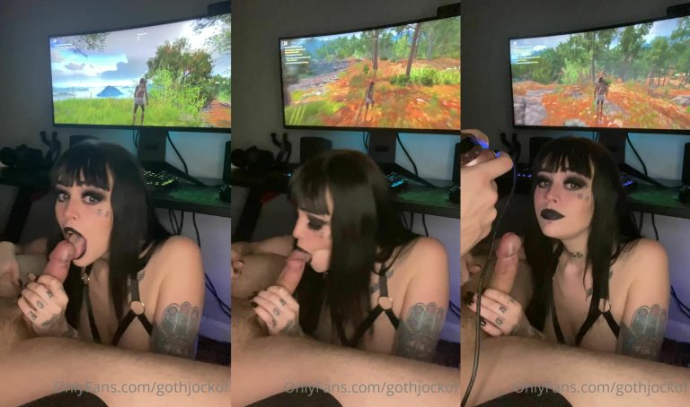 Gothjock Mantiene El Pene Caliente Mientras Él Juega
