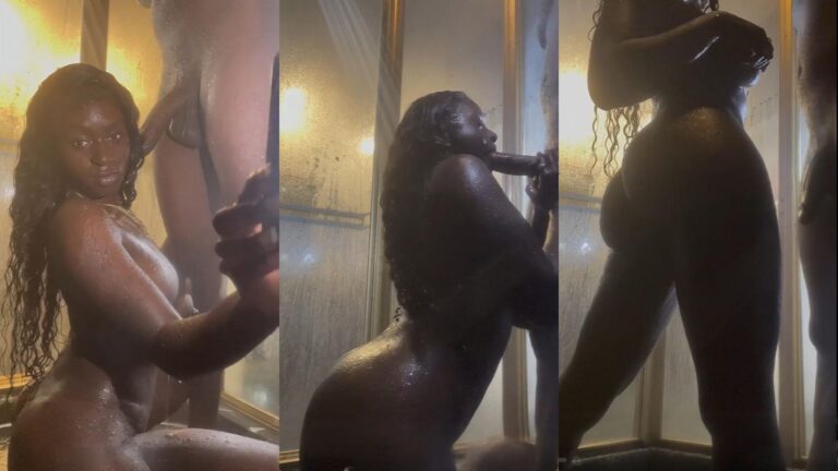 Jenise Hart Gives A Blowjob In The Shower