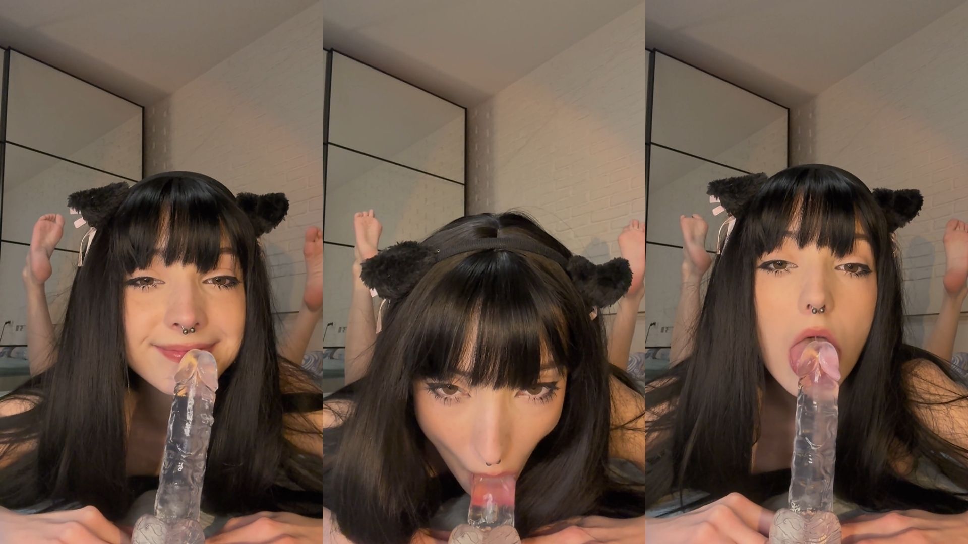Wannabeyours Gives A Sensual Blowjob To Her Dildo